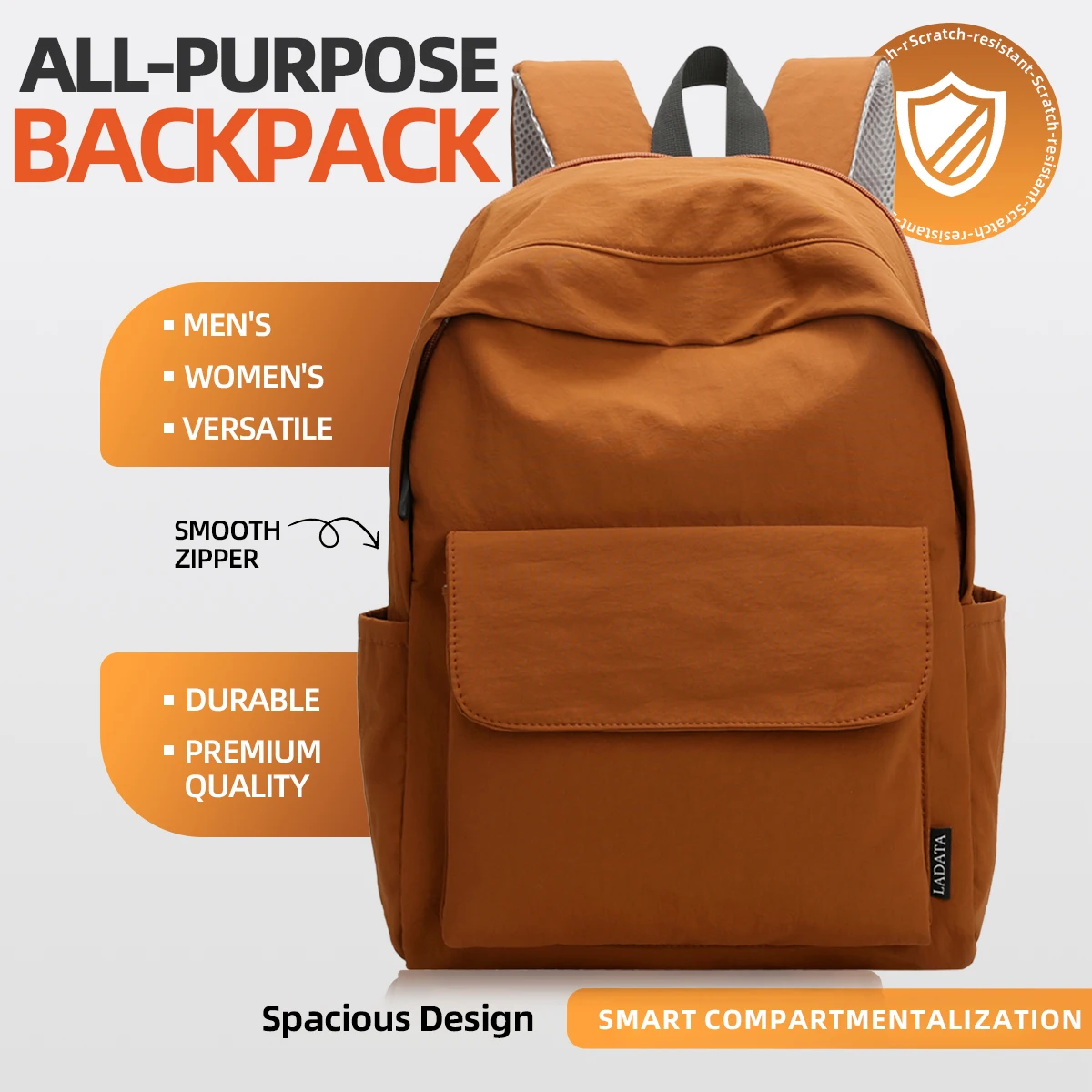 School Bag Large Capacity Computer Bag Sports Travel College Student Backpack Girls Junior High School High School Student Backpack Mountaineering Bag Simple Class Casual