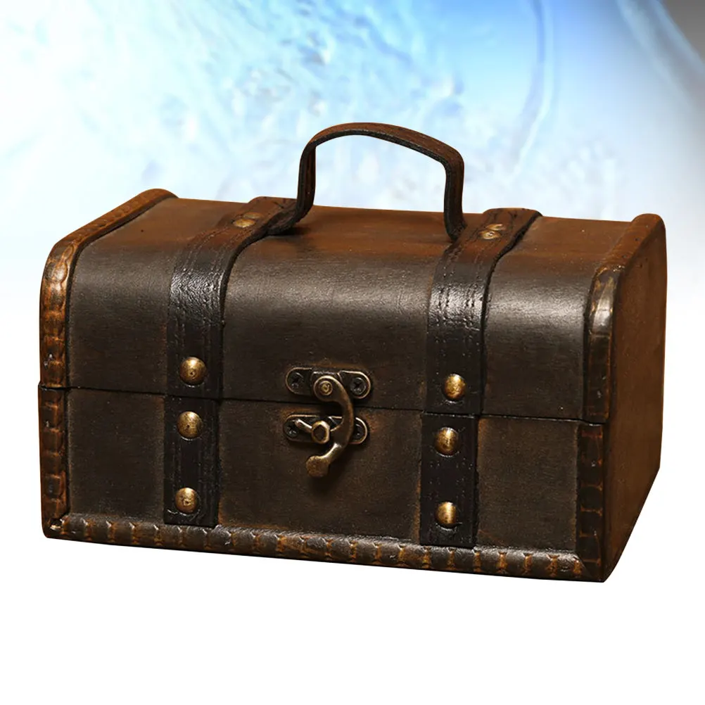 1Pcs 나무 화장품 보관 상자 빈티지 작은 물건 주최자 크리 에이 티브 스토리지 컨테이너 회색 보석 상자 침실 서랍