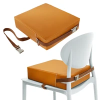 Chair Pad Cushions Child Baby Dining Chair Booster Cushion Premium Leather Case Removable Washable Comfortable Soft Seat Cushion 1