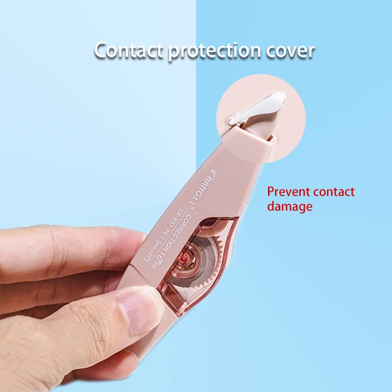 white out 6 sets, main body with replacement core, silky smooth, quick drying, large capacity correction tape