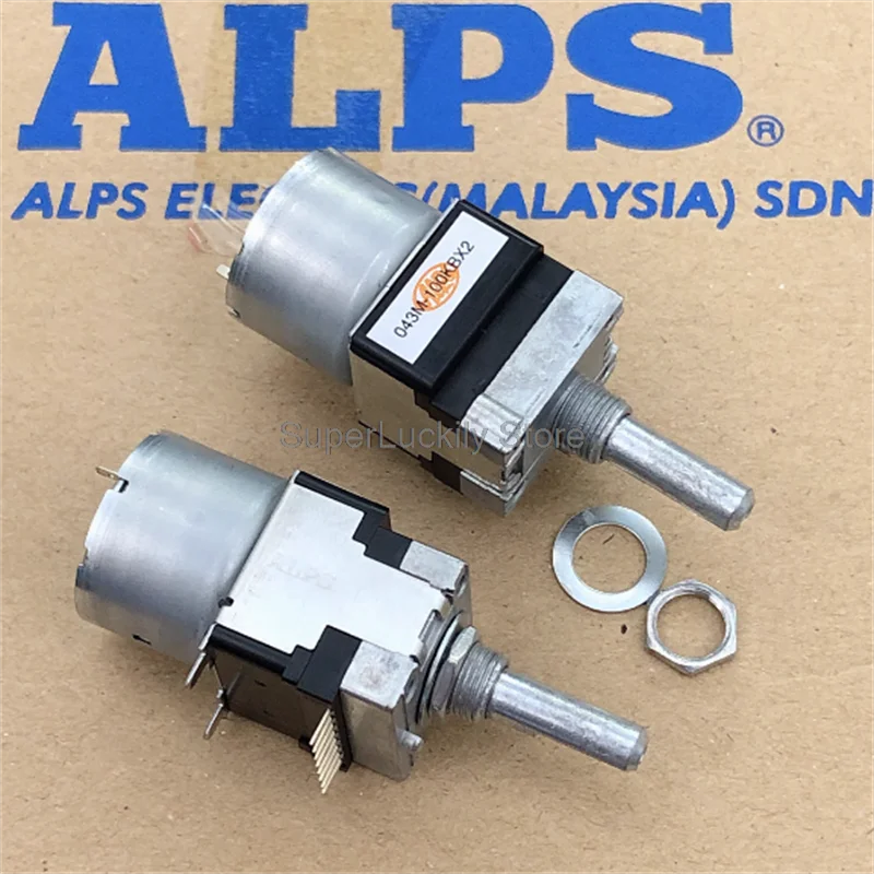 1pc ALPS Motor Drive Potentiometer B100Kx2 RK16812MG098 100KBx2 Dual ...