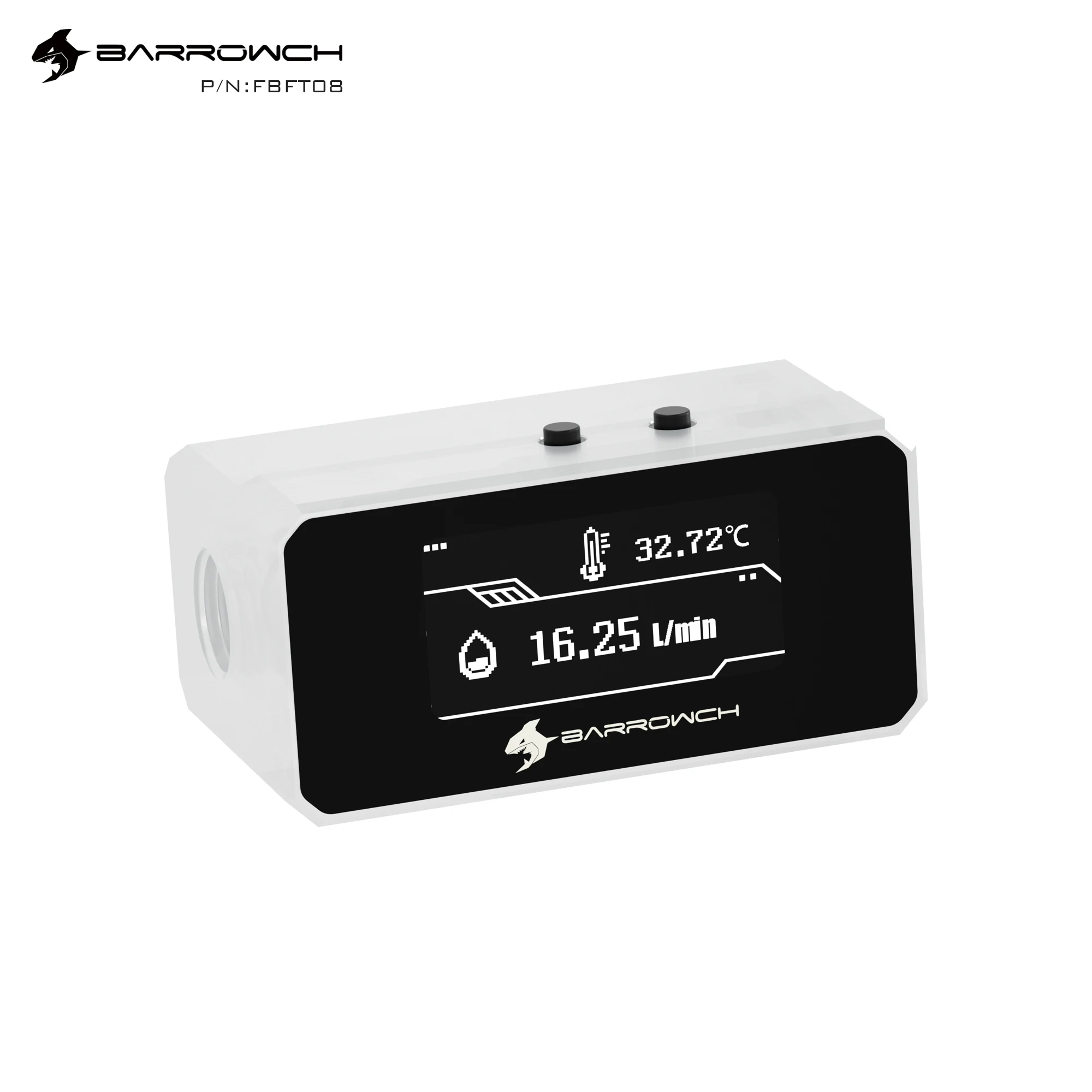 Barrowch-digital Flow Temperature Monitor pc Refrigeração a Água Protetor Inteligente Alarme Fbft08 - Imagem 4