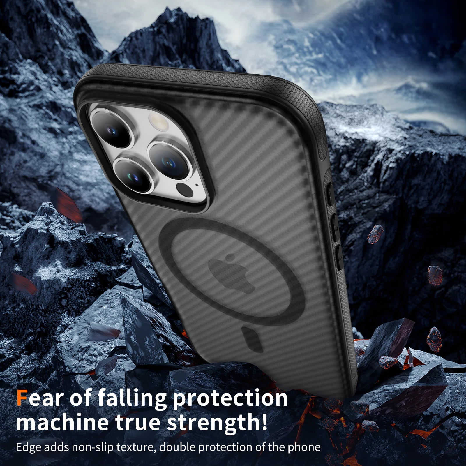 iPhone Carbon Fiber MagSafe Shockproof Case 4