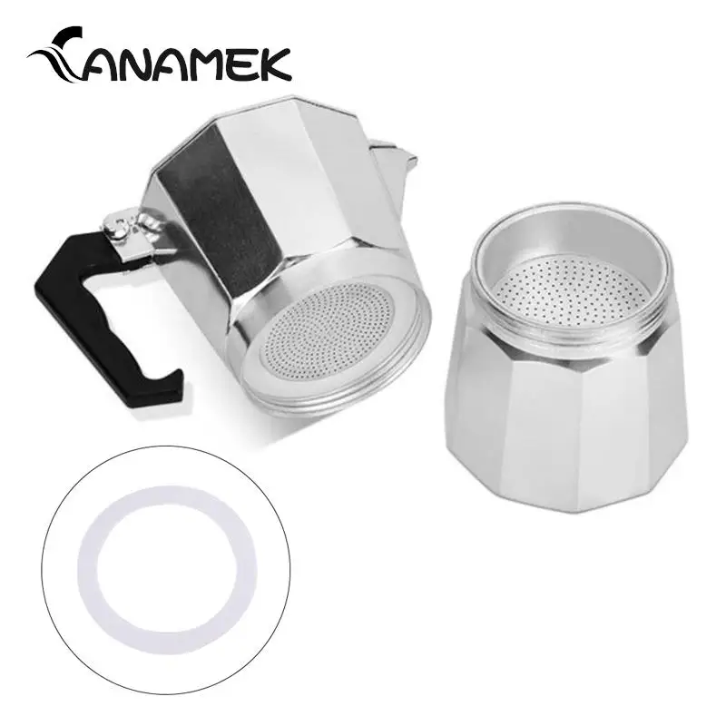 Espresso Coffee Maker Coffee Maker Coffee Pot Espresso Maker Moka Express Coffee Bottle Replacement Compatible 3 Silicone Gaskets And 1Pc Aluminum Filter Moka Pot With 3/6/9/12 Cup