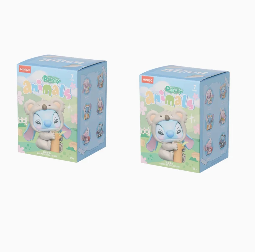 thumbnail image 1 of Caja sorpresa genuina de la serie de animales de Disney Stitch de Miniso, juguetes para fiestas, linda caja misteriosa, muñecos esponjosos flocados, decoración, regalo de Navidad, 1 of 5