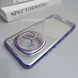 Luxury Shockproof TPU Soft Silicone Transparent Case for Honor Magic - Stylish Protective Shell Cover (PURPLE)
