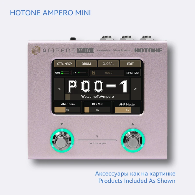 Ampero mini 赤 マルチエフェクター Hotone Ampero Mini ギターペダル