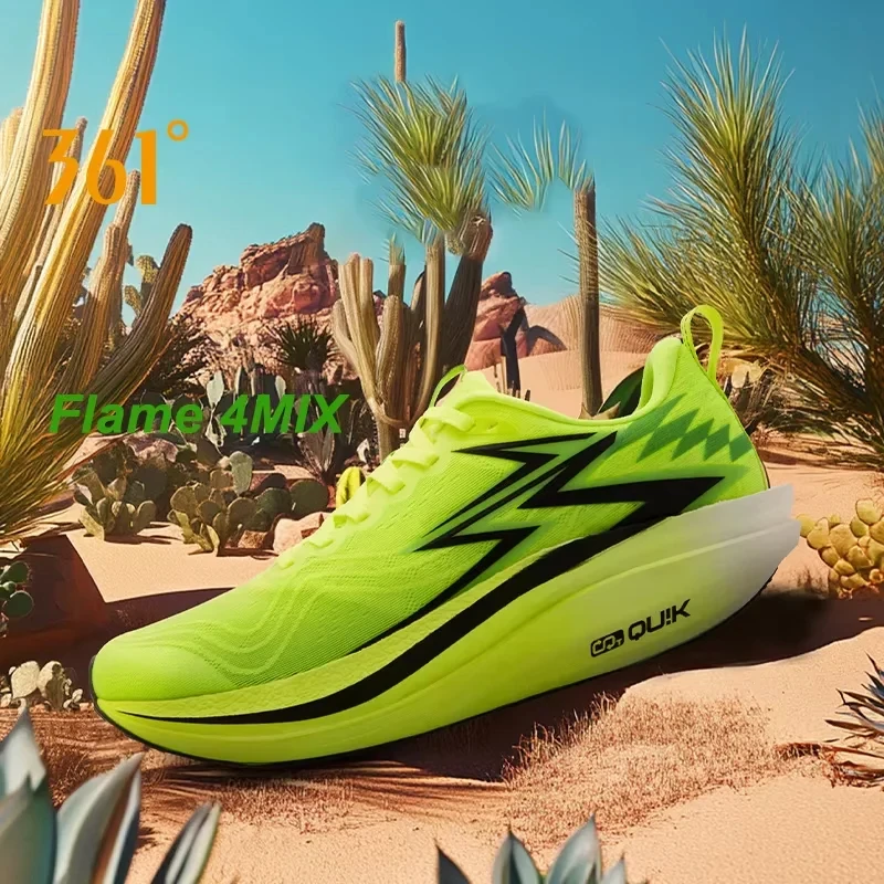 361 Degrees Flame 4.0 MIX Men‘s Running Shoes Racing Marathon Carbon Plate Stable Wear-resistant Jogging Male Sneaker 672512204