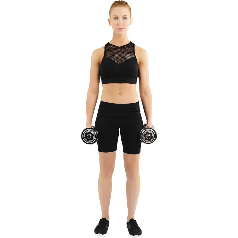 Sunny Health & Fitness 33lb Chrome Dumbbell Set w/ Carry Case-NO. 014