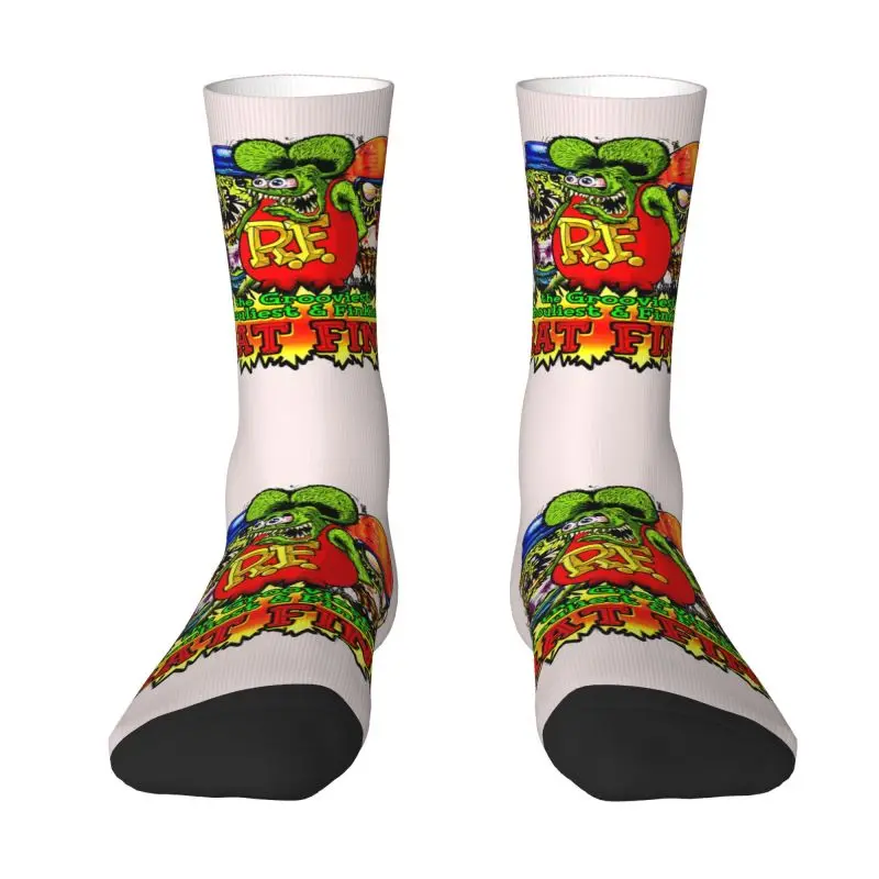 Cute Rat Fink Classic Rat Poster Socks Uomo Donna Warm 3D Printing Animated Cartoon Football Sports Socks
