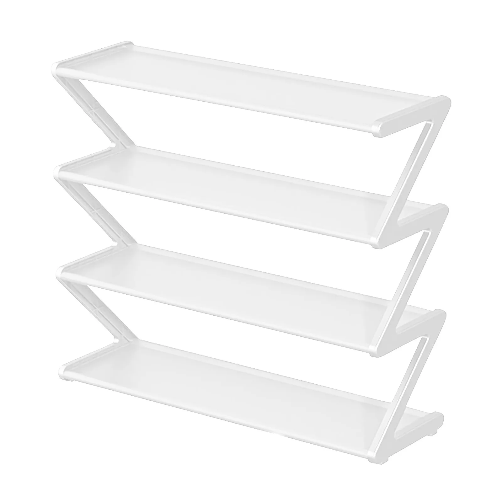 4 Tier Stainless Steel Shoe Rack Organizer, Independent Shoe Cabinet MultiFunctional Entrance Shoe Cabinet Corridor Shoe Cabinet 4