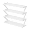 4 Tier Stainless Steel Shoe Rack Organizer, Independent Shoe Cabinet MultiFunctional Entrance Shoe Cabinet Corridor Shoe Cabinet 4