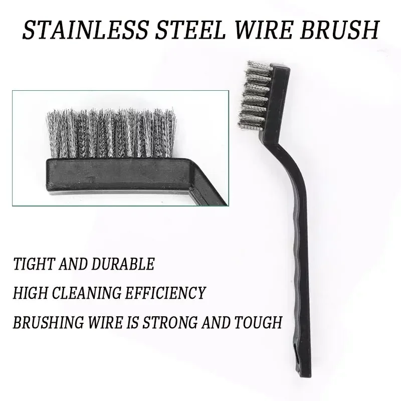 6 Or12 Pcs Industrial Toothbrush Mini Copper Steel Wire Brush Stainless Steel Wire Brush Dirt Hard Cleaning Toothbrush 4