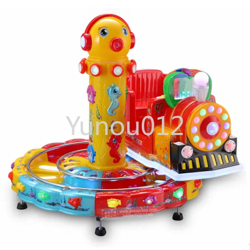 

Indoor Game Center Kids Carousels Rotating Cup Amusement Park Playground Coin Operated Arcade Swing Machine Train Kiddie Rides