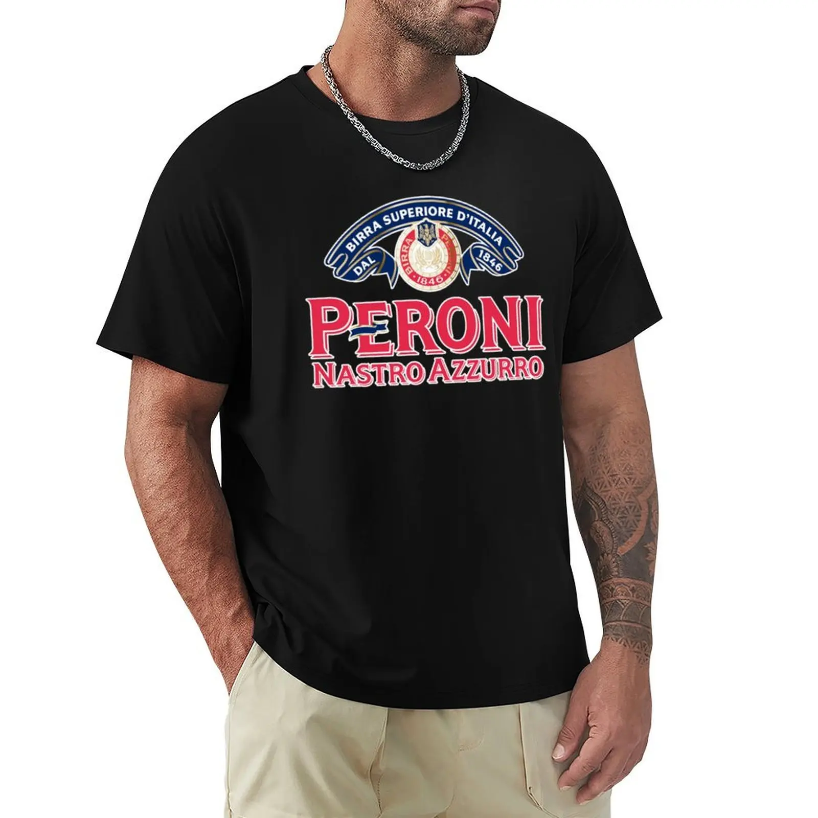 Bestseller Peroni Beer Logo T-Shirt Cute Tops For A Boy Tops Funnys Mens Graphic T-Shirt Funny