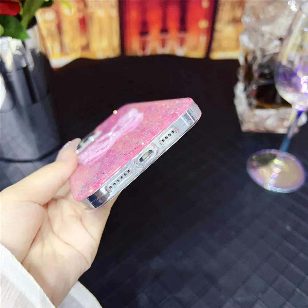 Coque de téléphone à paillettes brillantes et papillon, étui pour Samsung S24 S23 Ultra S23FE S21FE S20 FE S22 Plus Note 20 Blling_voghion.com