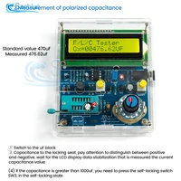 DC 5V LCD Digital Transistor Tester Capacitor Capacity Meter Inductive Capacitance Electronic Measurement Instrument Capacimeter 1