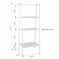 Ladder Shelf 4-Tier Bookshelf Plant Flower Stand Storage Rack 5