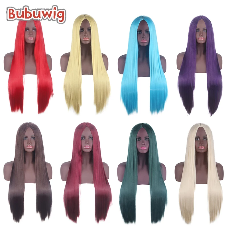 

Bubuwig Synthetic Hair 80cm Long Straight Cosplay Wigs 26 Colors Middle Part Women Party Fashion Anime Wigs Heat Resistant