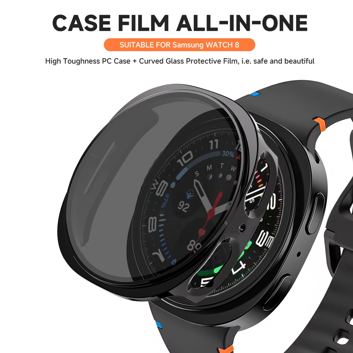 Premium Scratch-Resistant & Shockproof Privacy Glass Watch Case