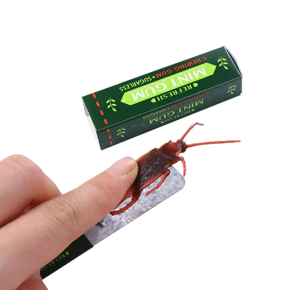 Day For Children Simulation Spoof Toys Prank Gags Pull Head Chewing Gum Chewing Gum Toy Prank Trick Toy Shocking Cockroach