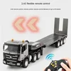 Huina 1318 RC Flat Truck Model 1:24 Alloy Engineer Vehicle 2.4G Remote Control Car 9Channels Radio Controlled Trailer Toys for B 2