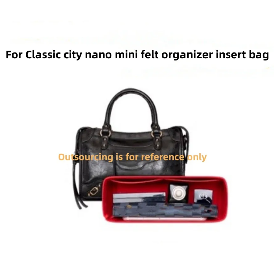 Per Classic City Nano Mini Feltro Insert Organizer Luxury Womens Makeup Box Comestic Iner Pouch Storage Bags Handbag Tote Shaper
