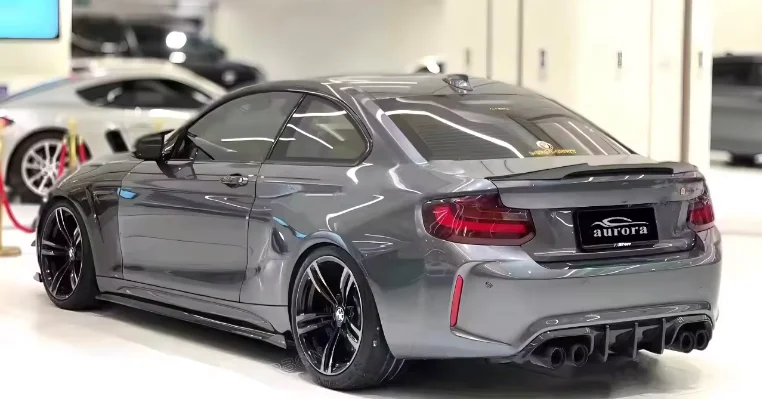 For BMW M2-F87 Genuine Dry Carbon Fiber Rear Bumper Diffuser Spoiler Body Kits Accessories Auto Parts Customizable