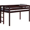 Contemporary Twin Low Loft Bed with End Ladder Solid Wood Cherry Slats Assembly Required Space Saving Kids Furniture 6