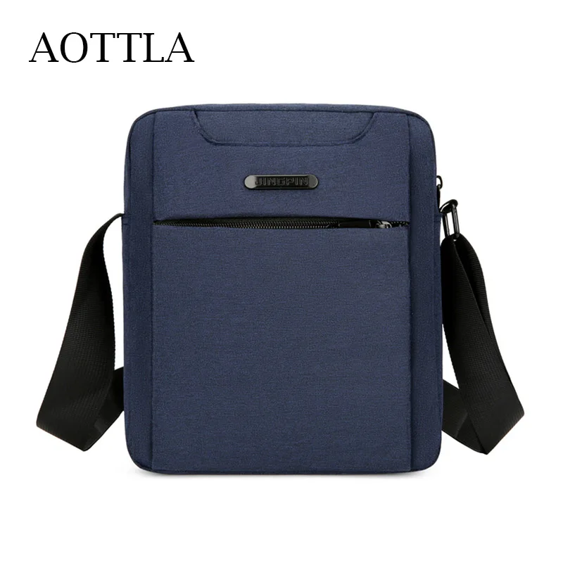 

AOTTLA Casual Shoulder Bag Male Messenger Bag High Quality Waterproof Men Brand Bag Classic Solid Color Men Office Business Bag
