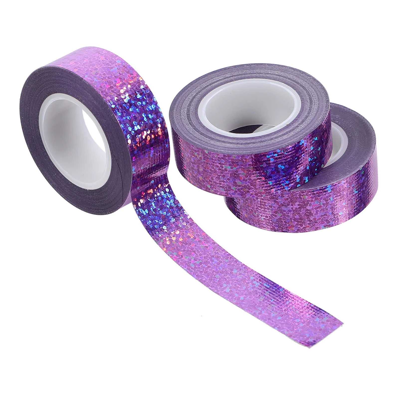 

3 Rolls Laser Cloth Tape Color Strong for Decor Duct Tapes Colorful Glitter Stickers Heavy Duty Adhesive