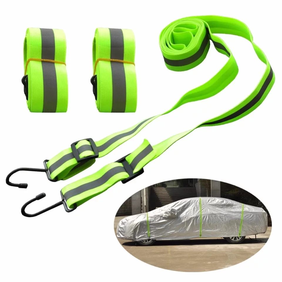Elastic Car Cover Rope with Reflective Stripe for Easy Installation