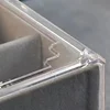 Gemstone Display Case with 3 Drawers Velvet Jewelry Tray Acrylic Earring Necklace Storage Box Stackable Jewelry Organizer 3