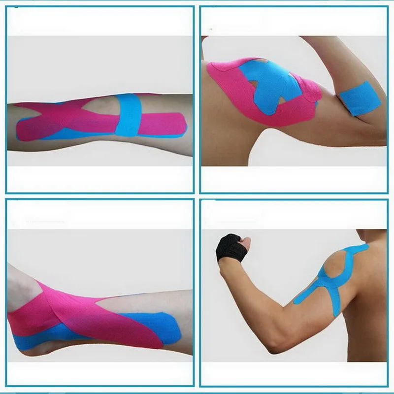 6 Roll Self-adhesive Kinesiology Tape Sport crossfit Elastic Bandage breast  lift Tape Body Taping For Face Ankle Knee Wrist Back - AliExpress