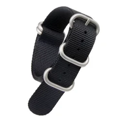 Premium Nylon Watch Strap in Vibrant Colors - 22MM/20MM Width Options - 22mm (BLACK)
