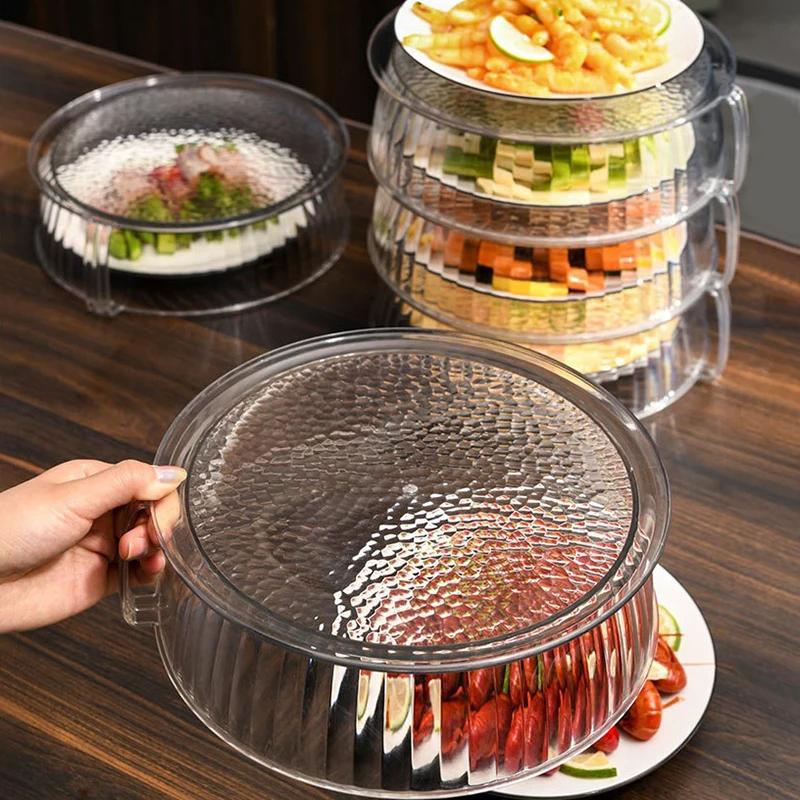 Microwave Bowl Cover Microwave Splash Proof PET Cover High-temperature Resistant Bowl Cover Household Food Grade Plastic Microwave Hot Dishes Lid