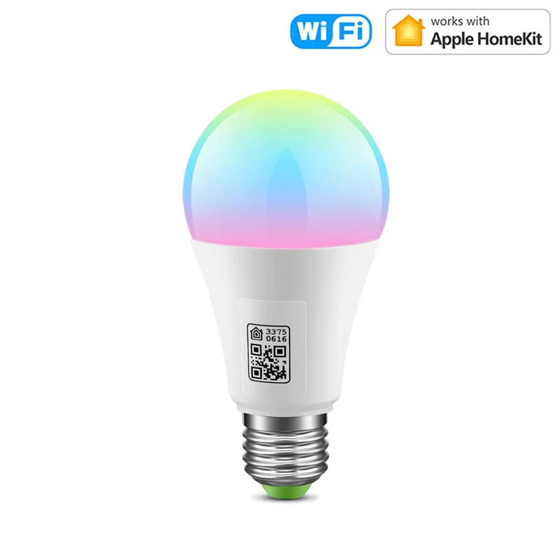 Homekit Smart Led Light bulb E27 RGBW Light Lamp Smart Home Siri Voice Remote Control Compatible With Alexa Google Home 