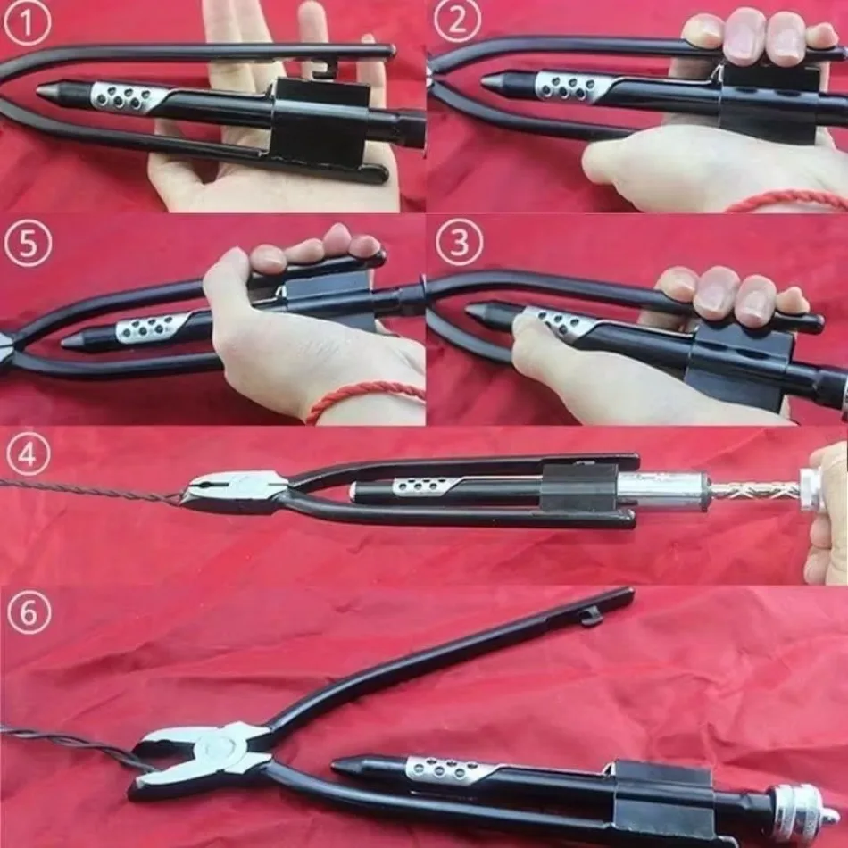 1 Pcs 6-inch Single and Bidirectional Fuse Pliers Wire Twisting Pliers Aviation Safety Lock Pliers Winding Camping Multitool