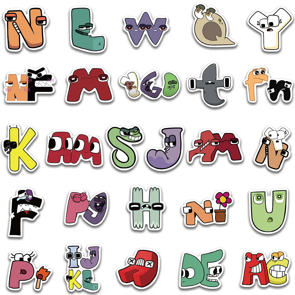  60pcs Cute Alphabet Lore Stickers for Kids Children