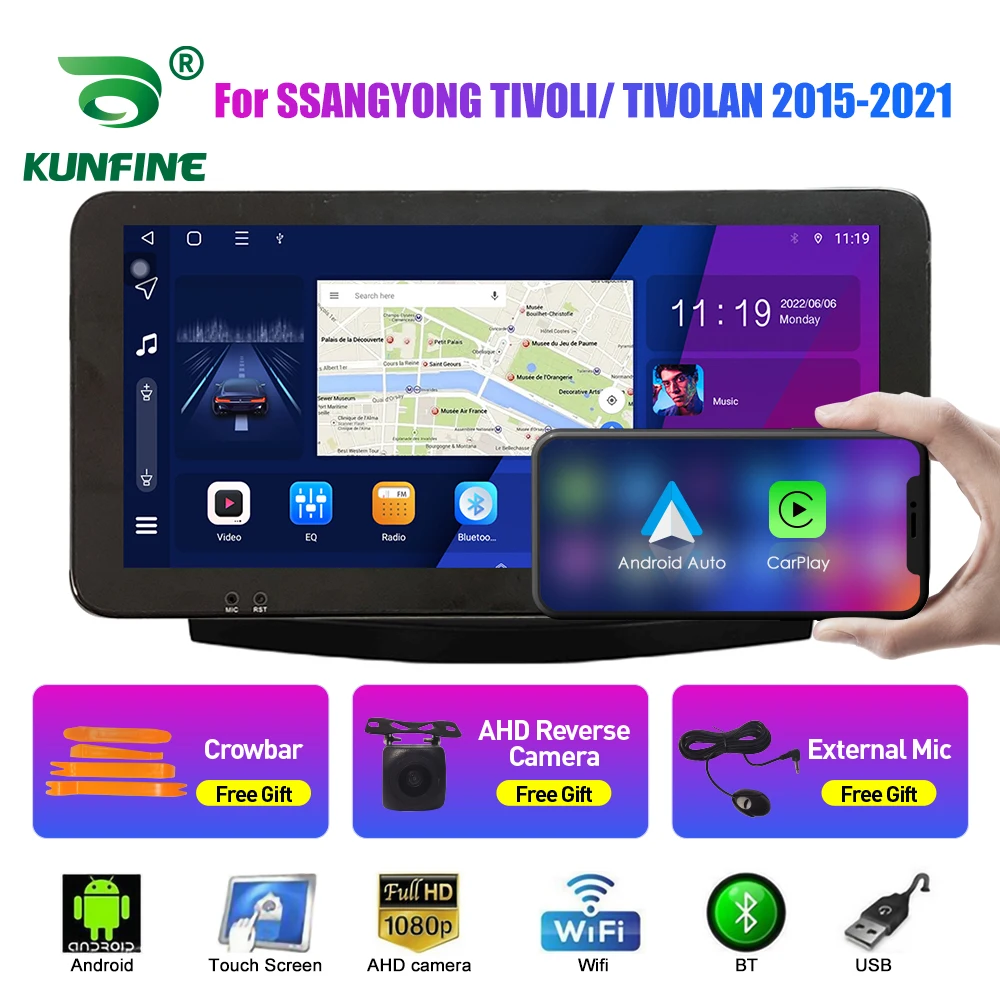 Autoradio Da 10.33 Pollici Per Ssangyong Tivoli/ Tivo 2Din Android Octa Core Car Stereo Dvd Lettore Di Navigazione Gps Schermo Qled Carplay