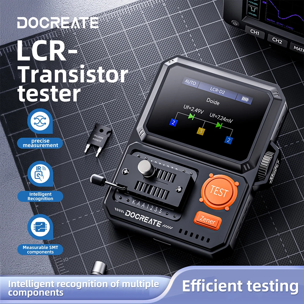 Tester per Transistor LCR-D2 Multifunzionale ad Alta Precisione per Condensatori, Resistori e Transistor a Effetto di Campo MOS