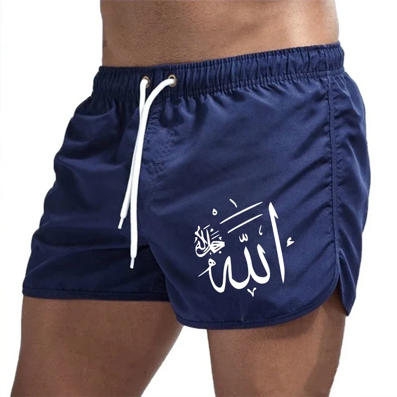 Allāh Printed Clothes Mens Board Shorts High Quality Breathable Quick Dry Beach Shorts Male Daily Sport Fitness Cycling Shorts 4