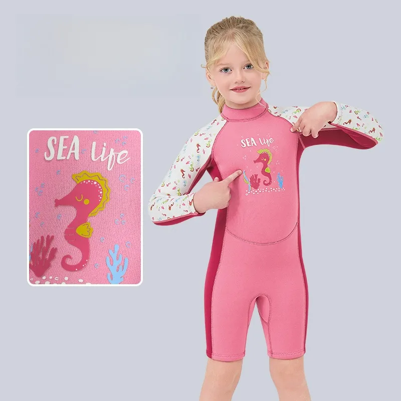 Children One-piece Diving Suit 2.5MM Wetsuit for Boys Girls Surfing Scuba Diving Snorkeling Swimming Body Suit Surfwear