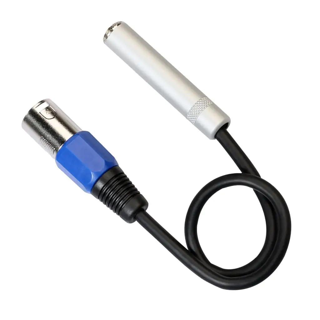 3 XLR Male to 1/4 6.35mm Female Audio Cable Mic Adapter 1ft