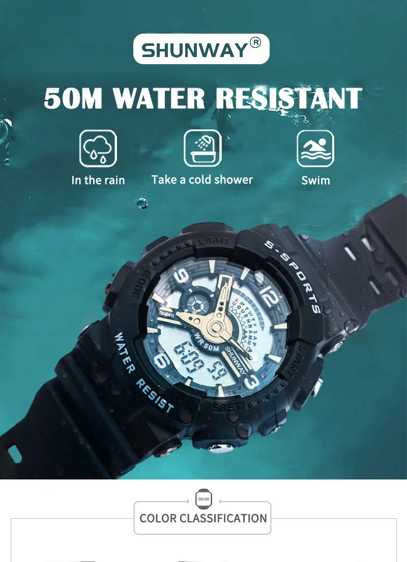 New Men Sport Watch Waterproof Style Digital Watches For Men Alarm Chrono Led Electronic Clock Square Man Wristwatch 2022