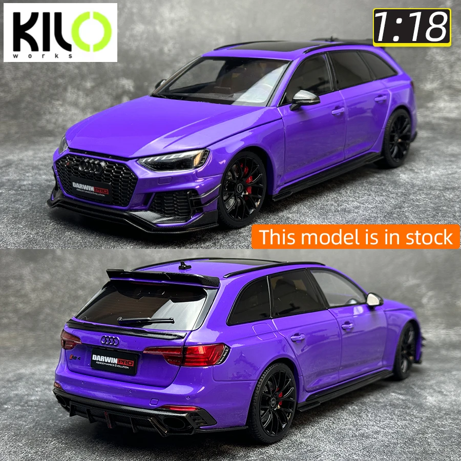 KILOworks Diecast model 1:18 Audi RS4 Darwin VIOLA METALLIC kombi