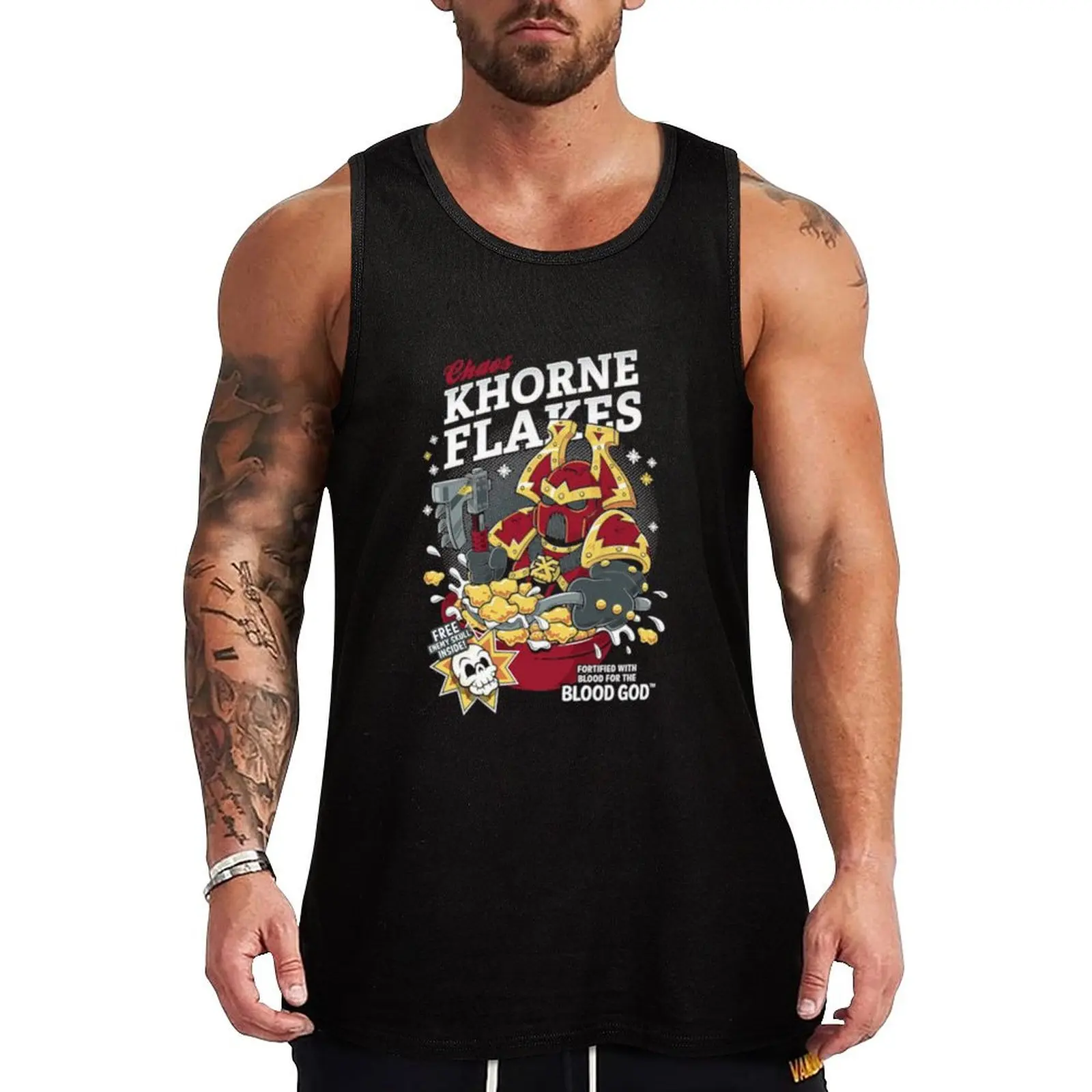 

Chaos Khorne Flakes Classic Tank Top Gym t-shirt man sexy clothes men bodybuilding t-shirt