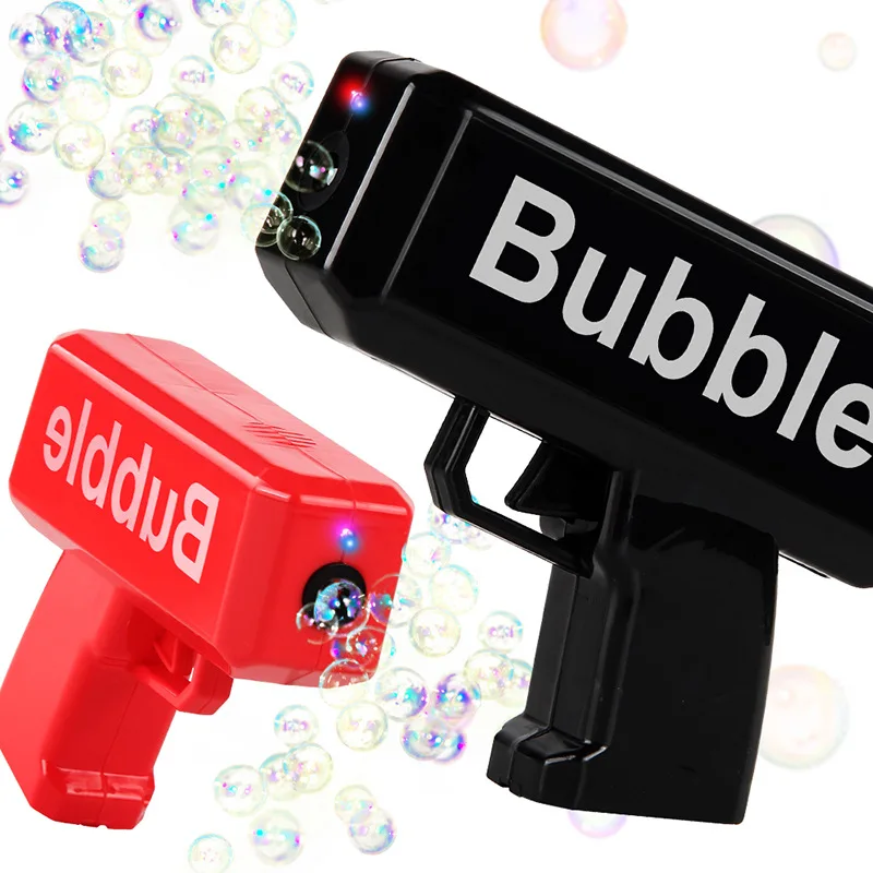 Electric Bubble gun with sound and light for party game wedding props bubble toys family game for Birthday gift outdoor for kids 4