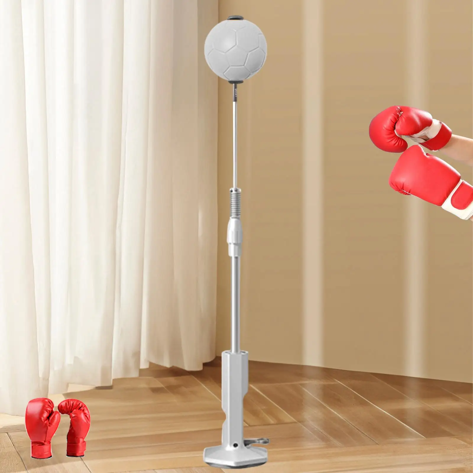 Punching Bag with Suction Cup Adjustable Height for Home Gym Fitness Workout Freestanding Punching Ball for Home Exercise Gym