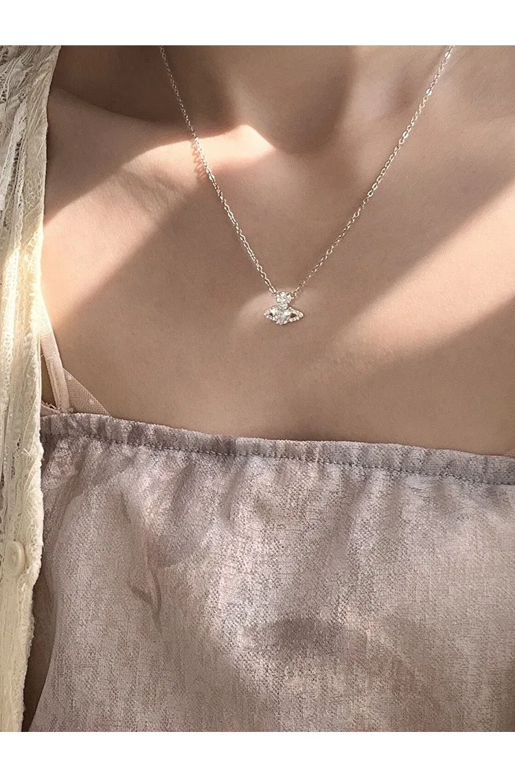 Pendant Necklace Silver Necklace Silver Pendant 925 Sterling Silver Saturn Planet Pendant For Women